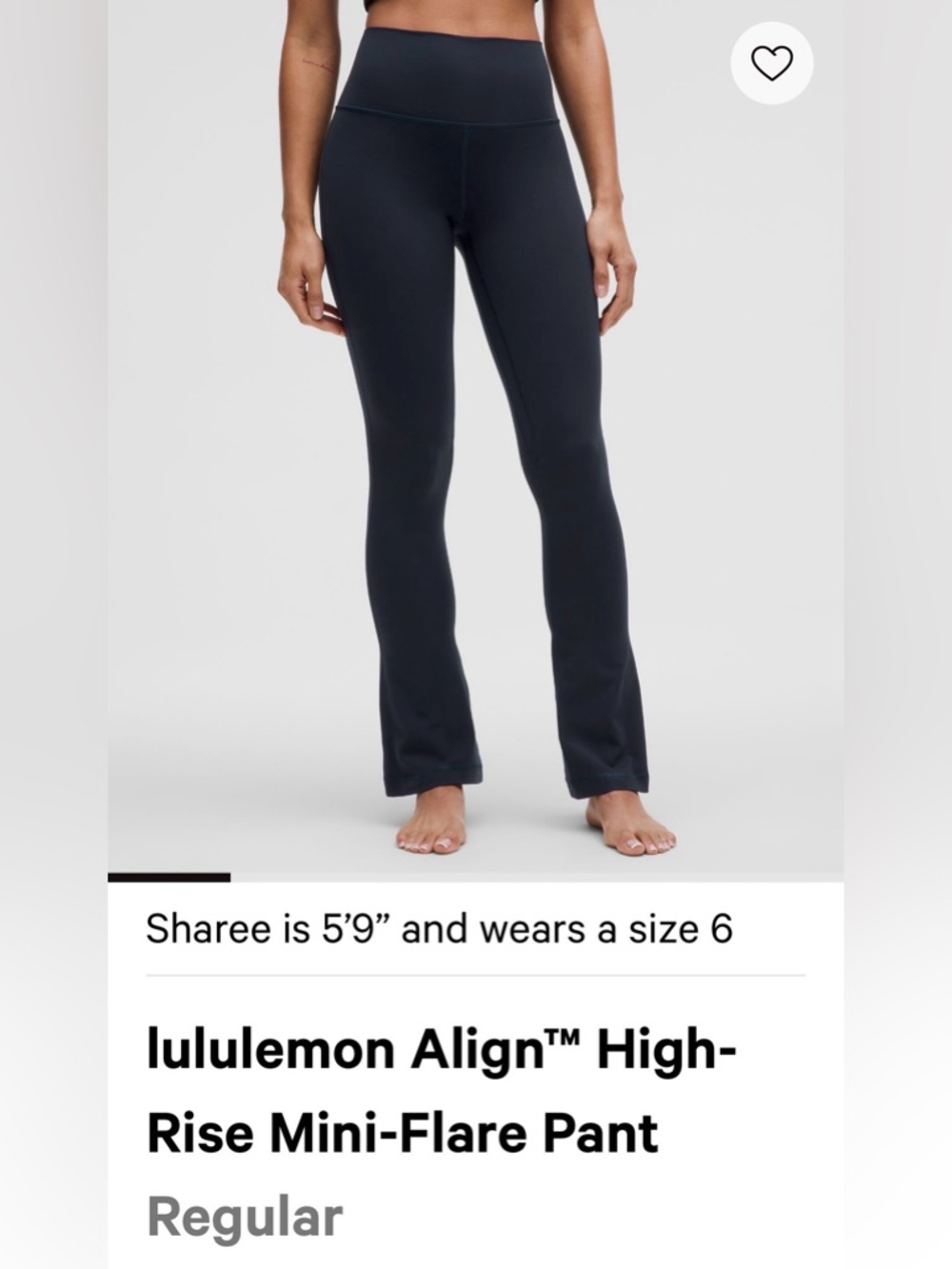 lululemon athletica Align™ High-Rise Mini-Flare Pant in black